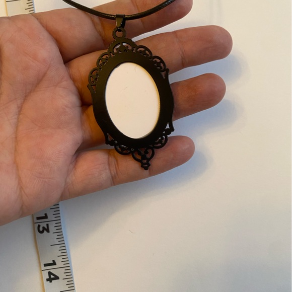 Red Moon Eagle Cameo Necklace Gothic Style Glass Pendent Choker Mystic Witch Jew - Picture 14 of 14